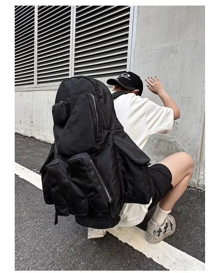 Backpack Nylon Rocket Shaped Fashion New Unisex High-Capacity Splashproof Travel Backpack Street Style
