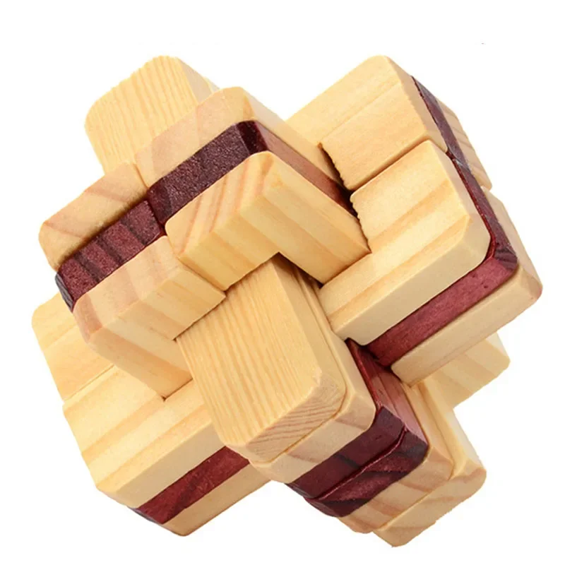 Juguetes Educativos divertidos de piezas Kongming Lock, juguetes tradicionales chinos, rompecabezas de madera único, Kit de modelos Brain Teaser súper difíciles, 1 unidad