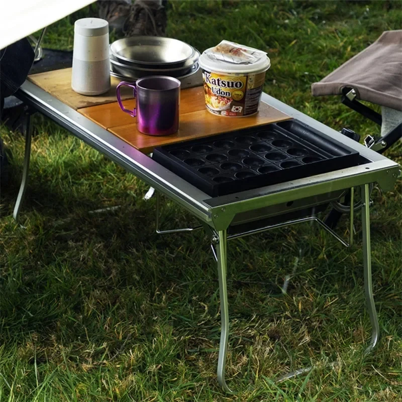 Outdoor Camping IGT stół przenośny lekki składany stół ze stopu aluminium BBQ biurko piknik na świeżym powietrzu stół wędkarski IGT torba