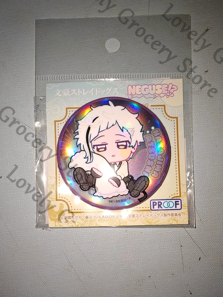 Bungo Stray Dogs Fyodor D Nikolai Gogol‌ Dazai Osamu Cosplay Anime Badge Emblem Genuine 56mm Brooch Cartoon Widget Pendants Fans view 2