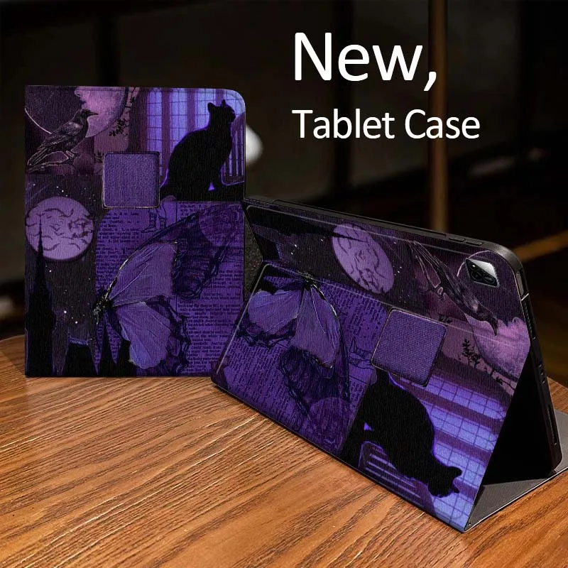 

Purple Illustration Art Case For Xiaomi Mi Redmi Pad 2 4 5 7S 6S 6 7 8 Plus SE Pro K 2025 inch 8.7 11 Tablet