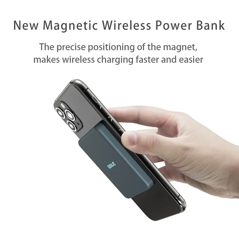 Mini MW242 Wireless Magnetic Portable Charger Powerbank built-in 4225mah Battery For iphone 12 /mini/Pro/Max Qi Power Bank OISLE