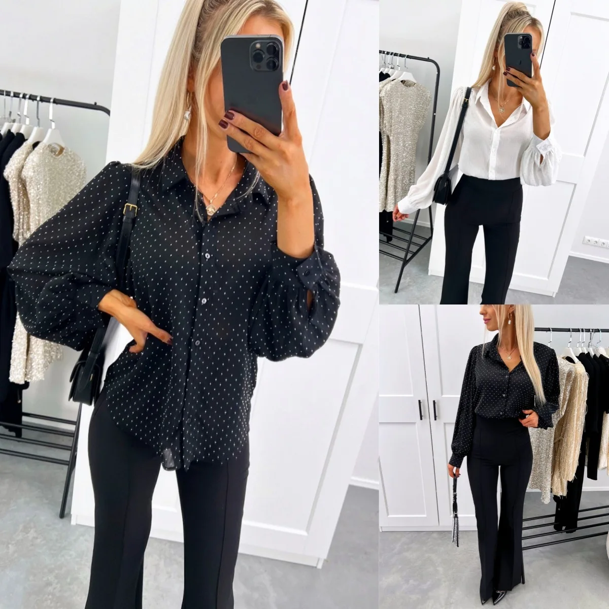 

Popular Polka Dot Design Shirt Top Women's clothingWomen's Blouses Long Sleeved Shirts & Elegant Design Comfortable Jacket