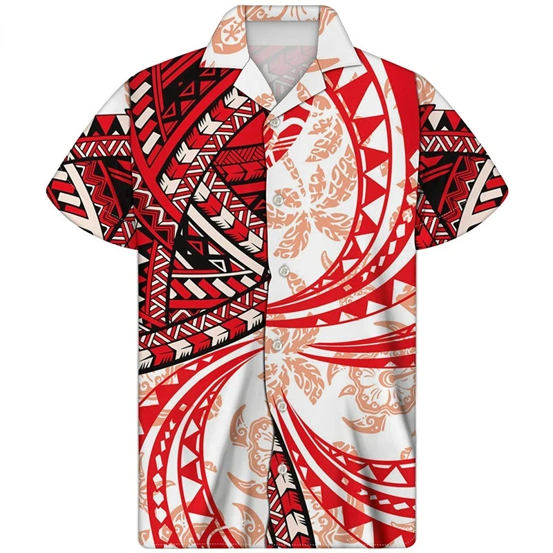 Summer Tribal Culture Polynesian Tattoos Turtle 3D Print Shirts Fashion Men/Women Harajuku Casual Shirt Camisas Vintage Clothes