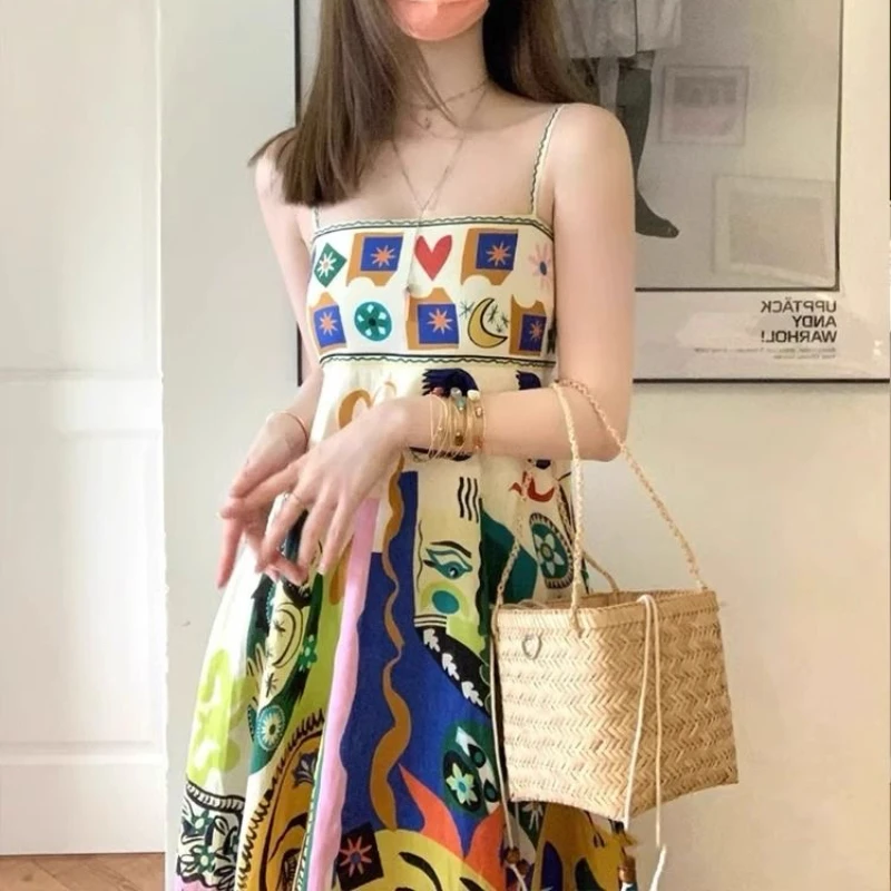 2025 verão nova moda tamanho grande vestido longo feminino deslizamento vestido à beira-mar férias vento tubo vestido superior feminino