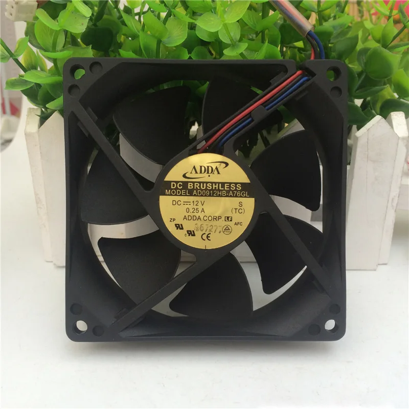 

Original ADDA 9CM 9cm 9025 DC12V 0.25A 2.88W AD0912HB-A70GL Double Ball Bearing Power Supply Fan air blower