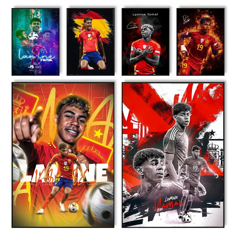 Football L-Lamine Sports Y-Yamal Poster Wall decals—stylish home decor for living rooms and bedrooms
