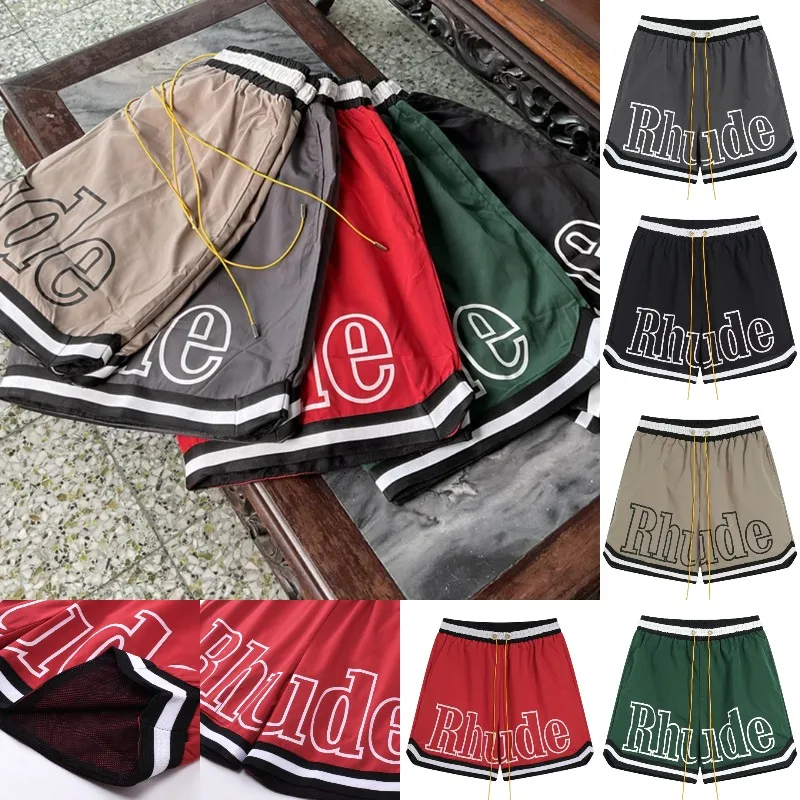 

26SS Multiple Colors Rhude Shorts Men's Loose Breathable Mesh Casual Comfortable Sports Shorts One Day Ship Out