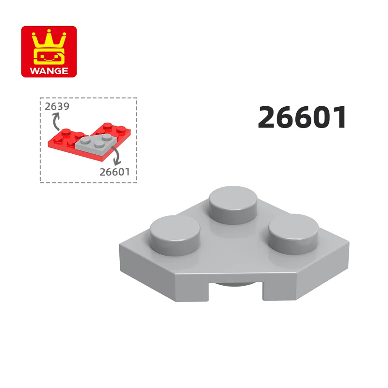 Wange-Placa de cuña 26601 100g/198 piezas, bloque de esquina cortado 2x2, Moc, Compatible con ladrillo, pieza de montaje de juguete para niños