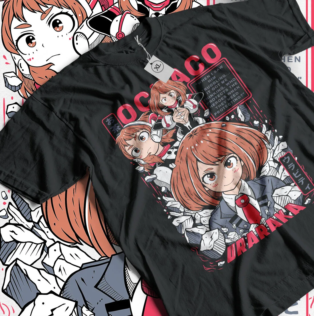 Футболка Ochaco Uraraka Ochako Shirt Boku No Hero Academia Girl Аниме Подарочная рубашка