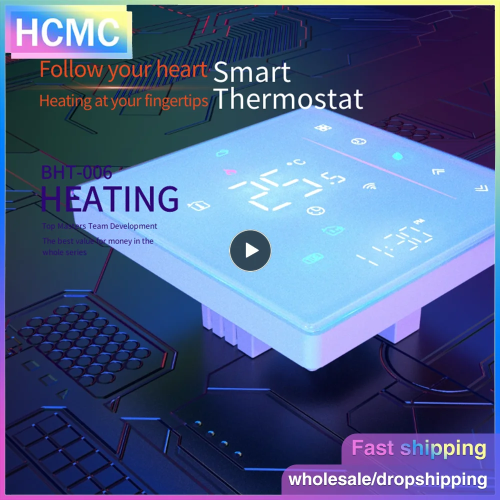 

Smart Temperature Controller Wireless Connectivity Energy-saving Wifi Heating Switch Easy Touch Operation Smart Home Compatible