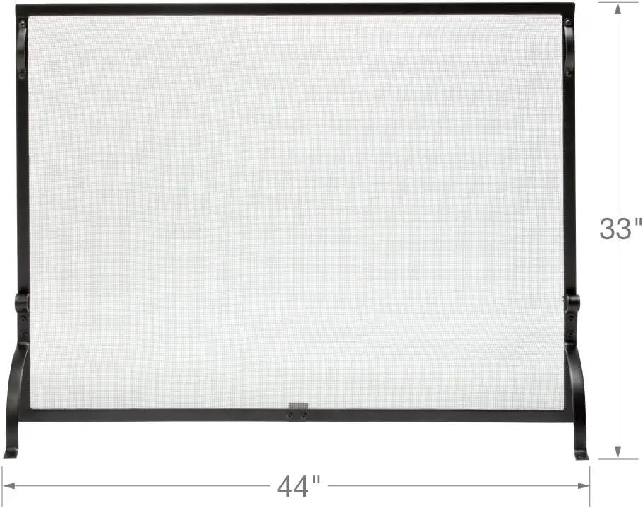 S-1028, Medium Wrought Iron Spark Guard Fireplace Screen
