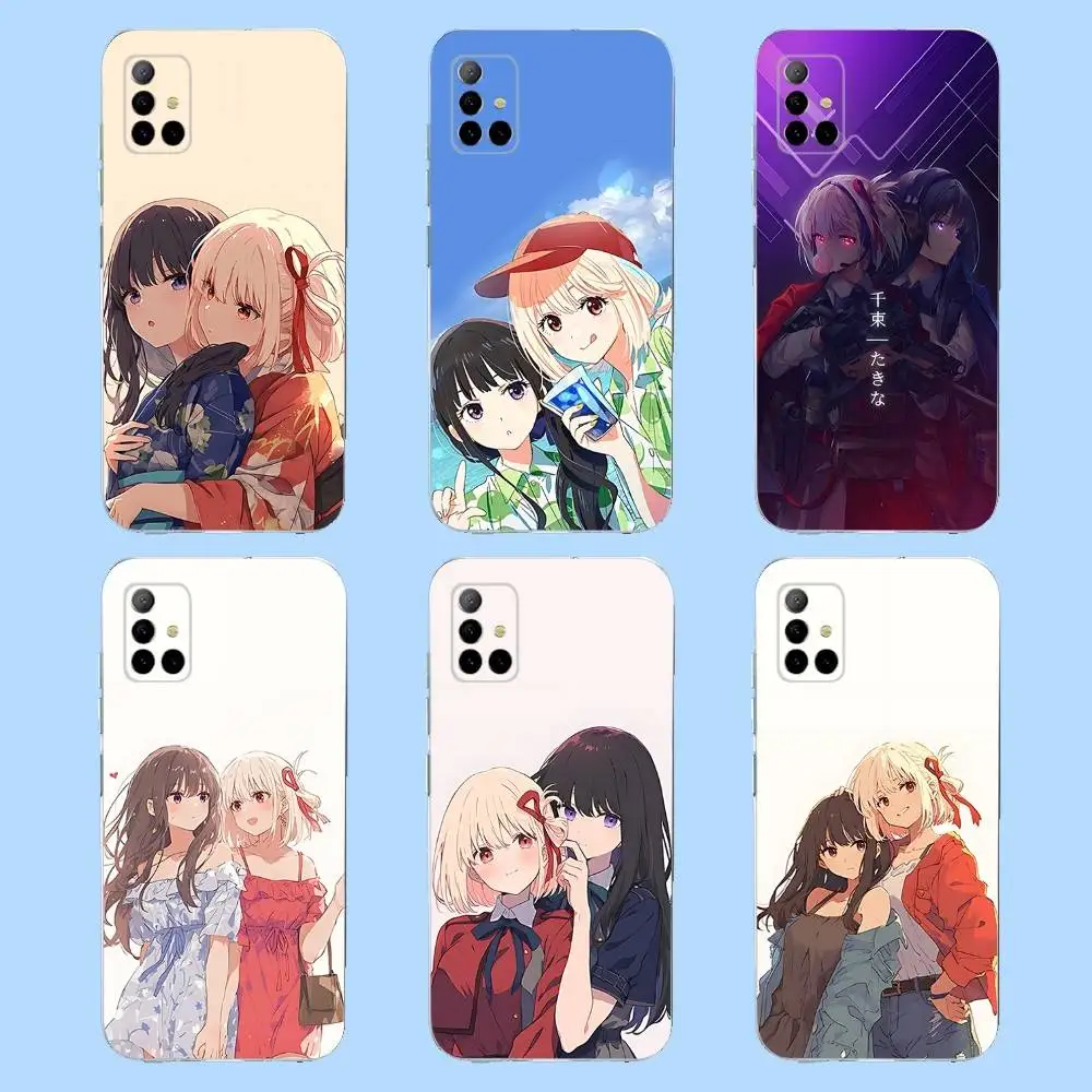 

L-Lycoris Anime Recoil Phone Case For Samsung S 23,22,10,9,8 A 71,52,51,30,21S,12 PIus,E,Lite Note20 Ultra Clear Soft