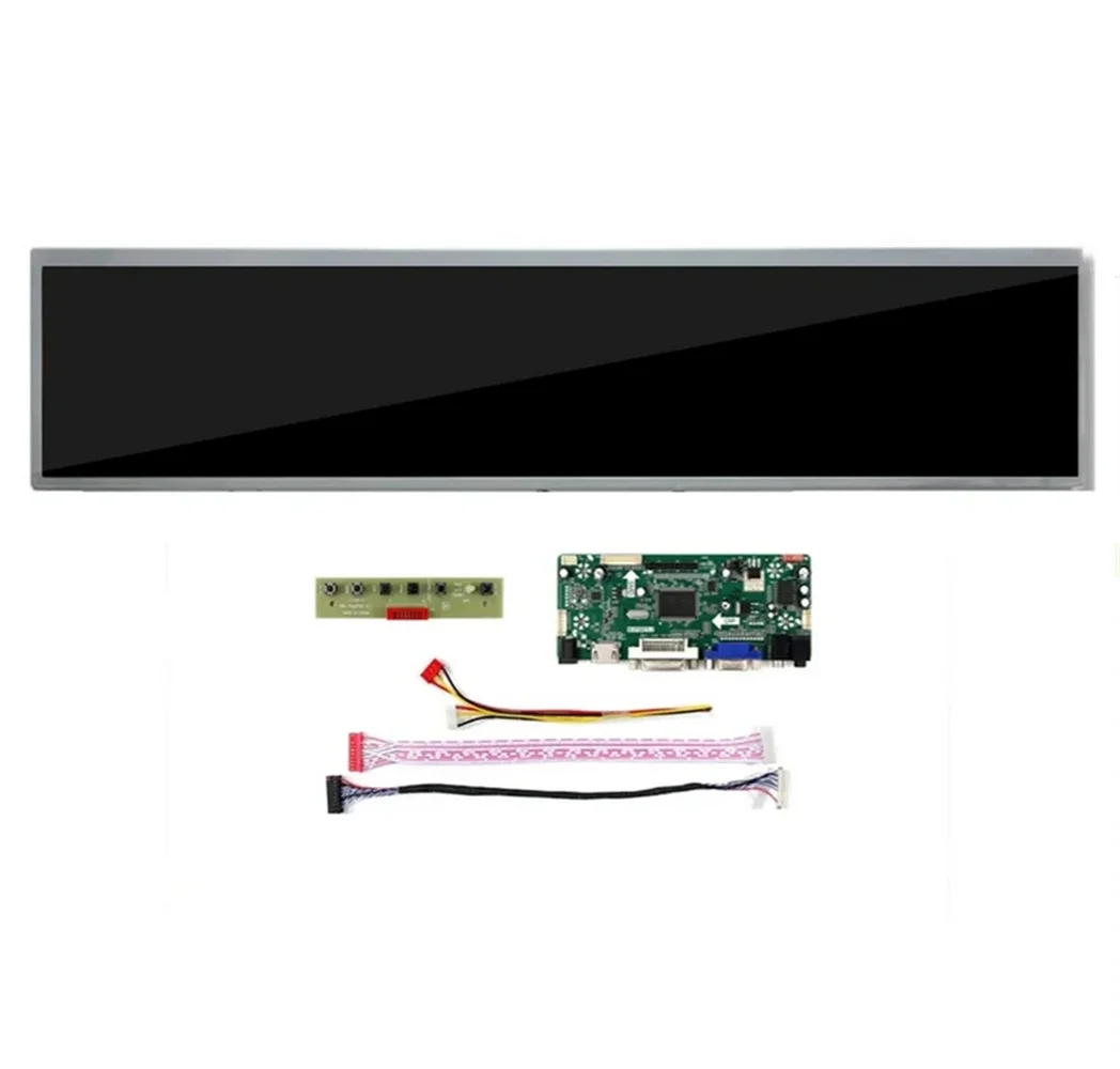 24 inch Stretched Bar LCD Screen for Supermarket Shelf Advertising DV240FBM-NB0 1920*360 Controller Board