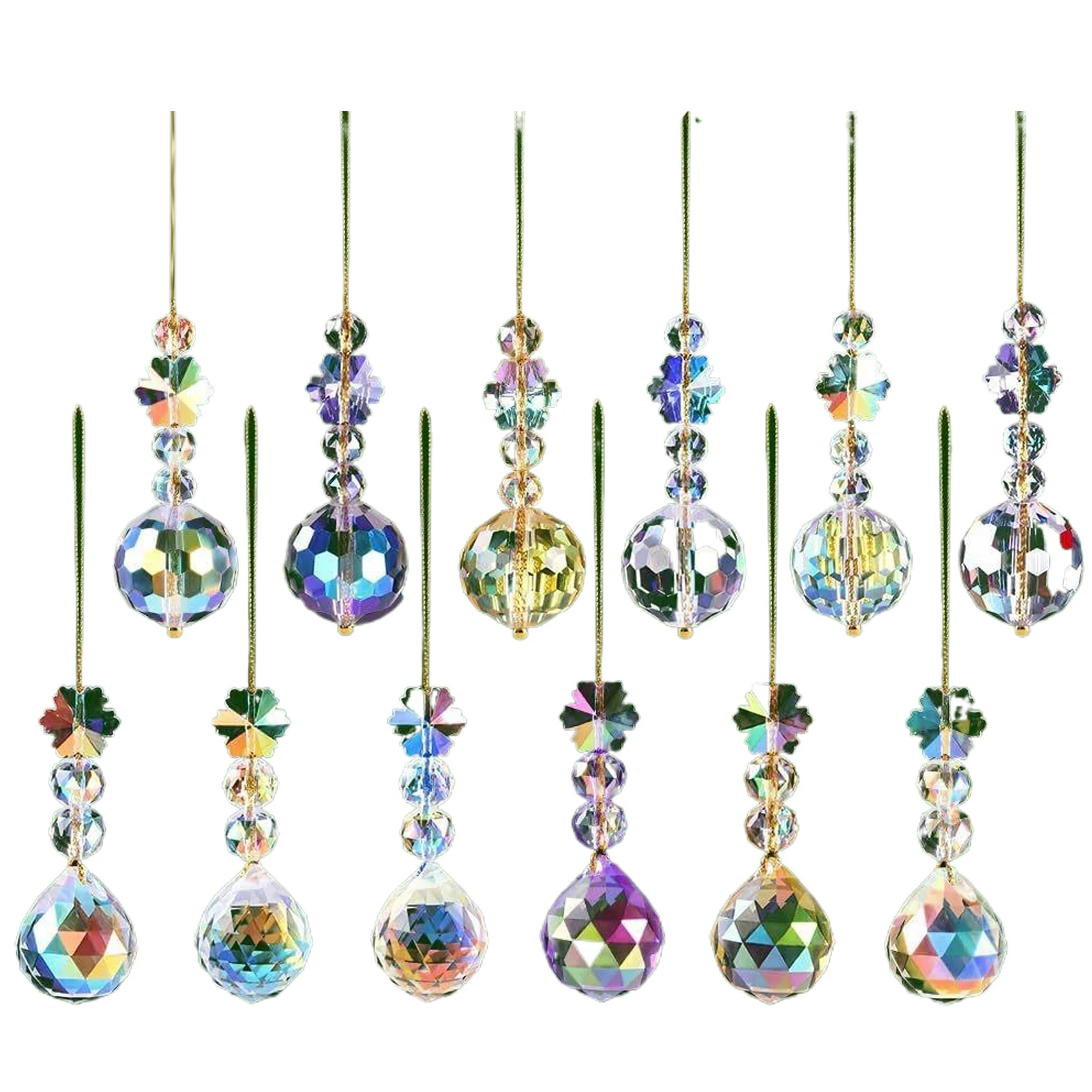 

Набор стеклянных шаров-украшений, 12 рождественских хрустальных шаров для праздничного декора, рождественские материалы, как показано на фото