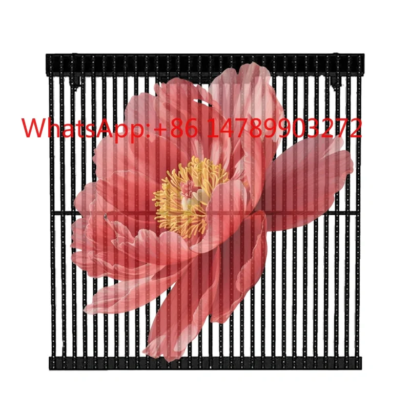 

Grid Transparent LED Screen Low Power Durable High Permeability Airport Outdoor Advertising Display Panel