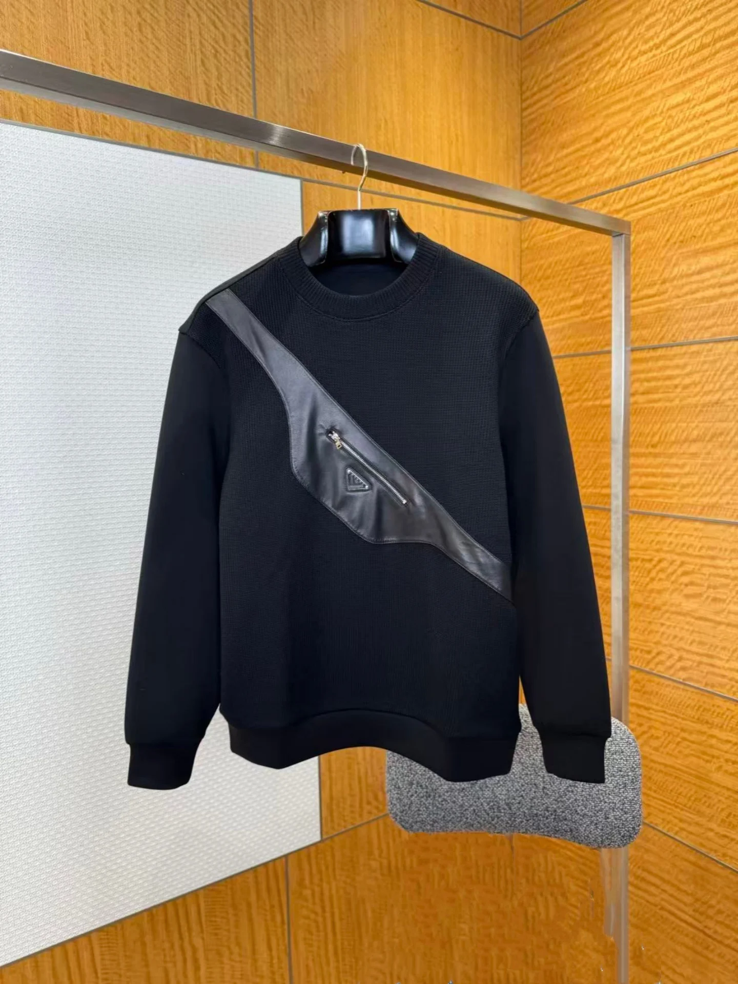 

Мужской модный повседневный свитшот оверсайз с длинным рукавом и круглым вырезом из органического хлопка, полиэстера, вискозы и спандекса