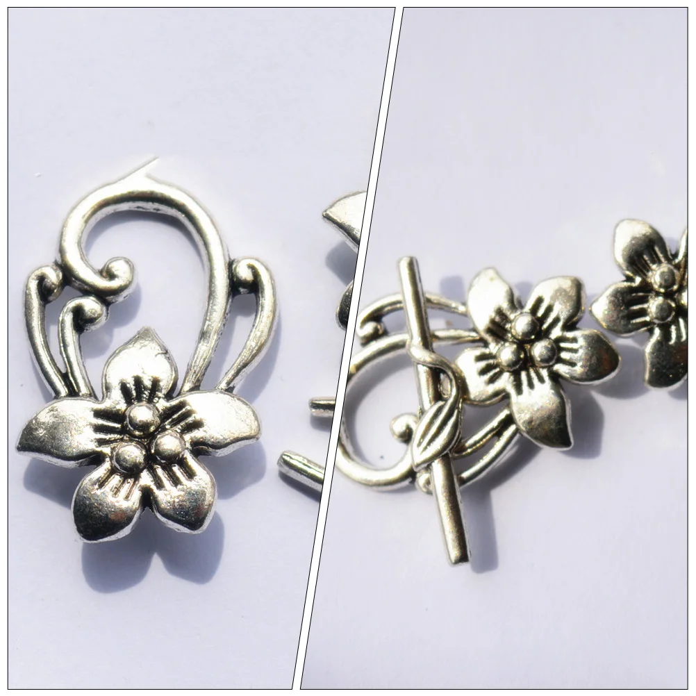 

Necklace Fastener Buckle Earrings Bracelet Toggle Closures Silver Alloy Jewelry Making