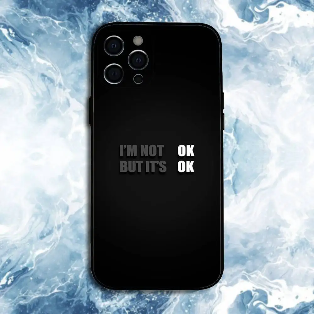 حافظة هاتف جمالية من Sad-depression-Black-Word لهاتف iPhone17,16,15,14,13,12,11 Plus, Pro Max، غطاء أسود من السيليكون الناعم #2