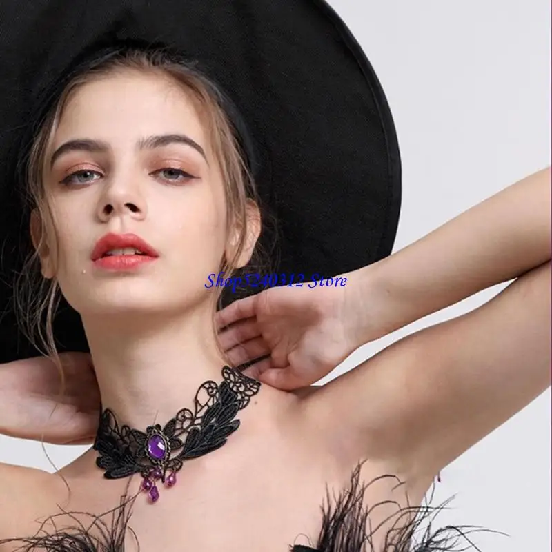 634C Sophisticated Unisex Hats Necklace Set Unique Weathered Stylish Hat Fashion