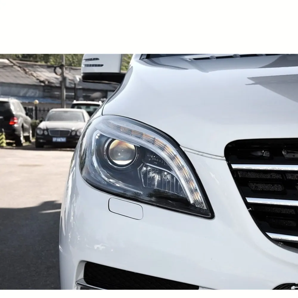لبنز M-Class ML W166 2012-2015 غطاء المصباح الأمامي قاعدة سوداء الغلاف الخلفي كشافات الإسكان الخلفي غطاء حماية سفلي
