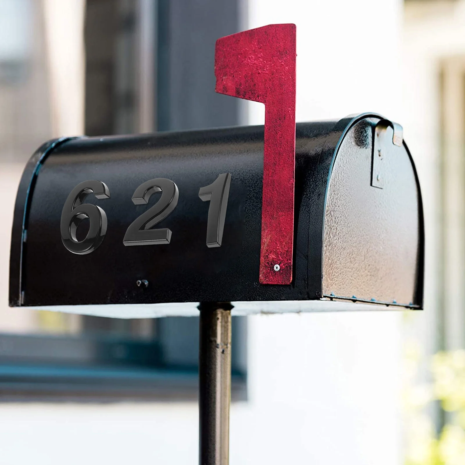 

10pcs 3D Numbers Address Sticker Self-Adhesive Doorplate For Mailbox Window Sign 3D Number Decorative Marker