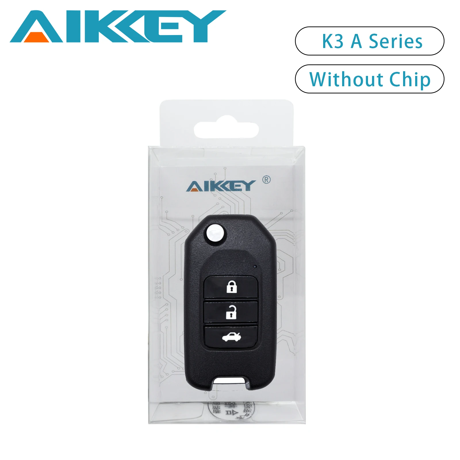 AIKKEY K3 Universal A Series 3 Buttons For Honda Design Car Remote Key Fob for AIK Machine Remote Control Key Replacement