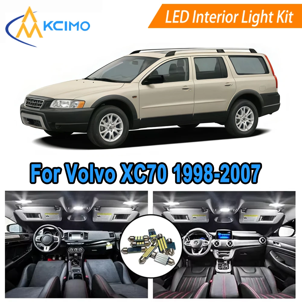 

Interior Light Bulb Kit For Volvo XC70 (1998-2007) Dome Map Door LED Lights Replacement Front and Rear Cabin