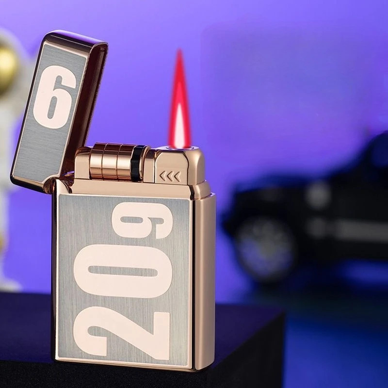 

Lighter 2099 electronic induction roller red flame that can be installed with batteries to give your boyfriend a gift