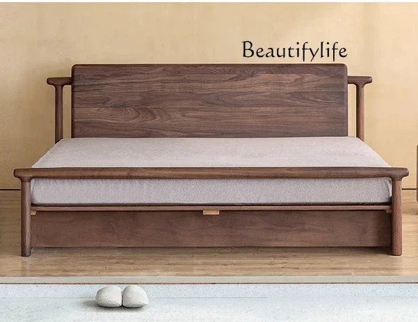 

туалетный столик Nordic retro home wabi-**** wind solid wood bed full solid wood floor box bed double bed master bedroom