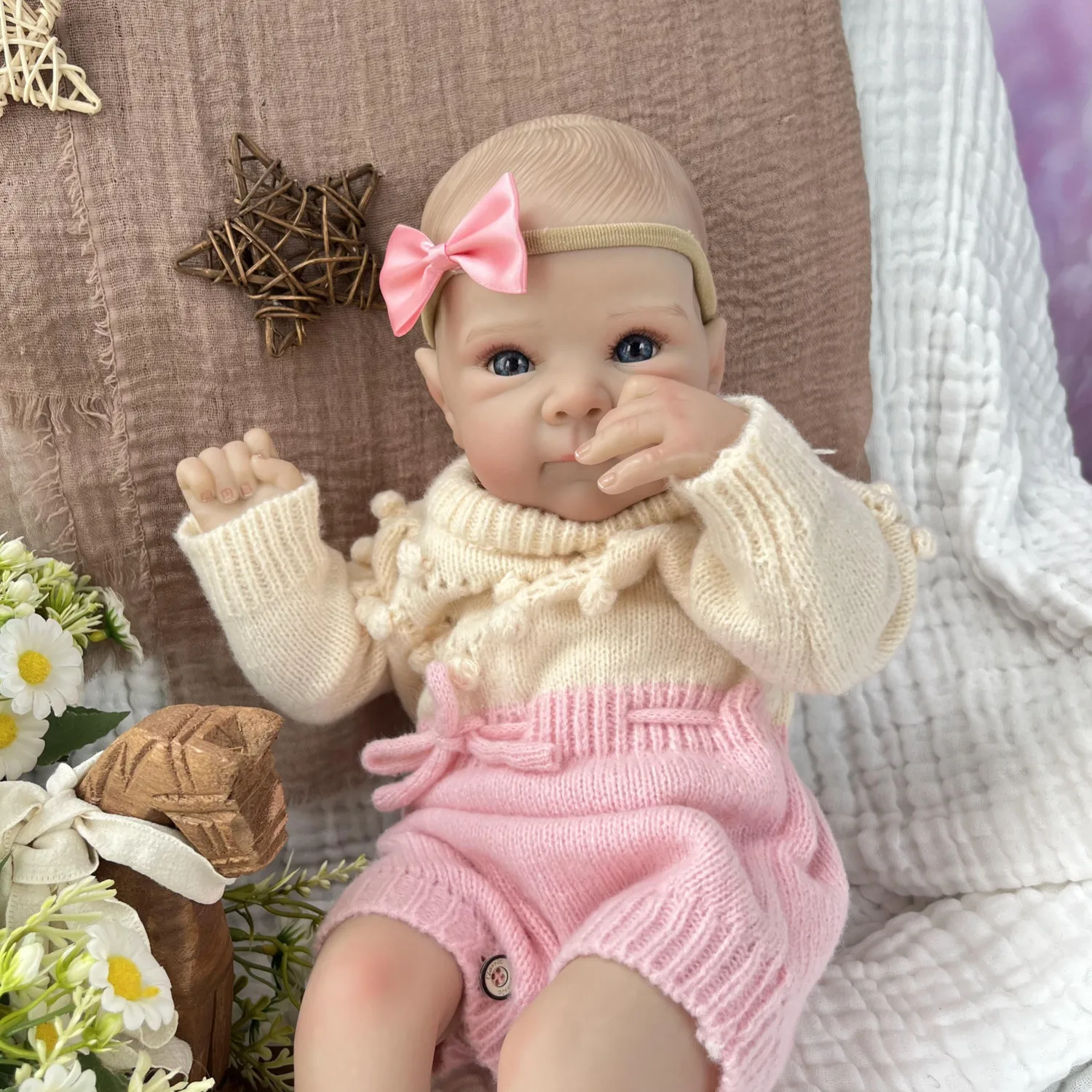 ตุ๊กตา BZDOLL รุ่น Real Look ขนาด 18 นิ้ว (45 ซม.) ตุ๊กตา Reborn ตัวผ้าเหมือนจริง ผิว 3 มิติ น่ารัก แฟชั่น ของขวัญวันเกิด