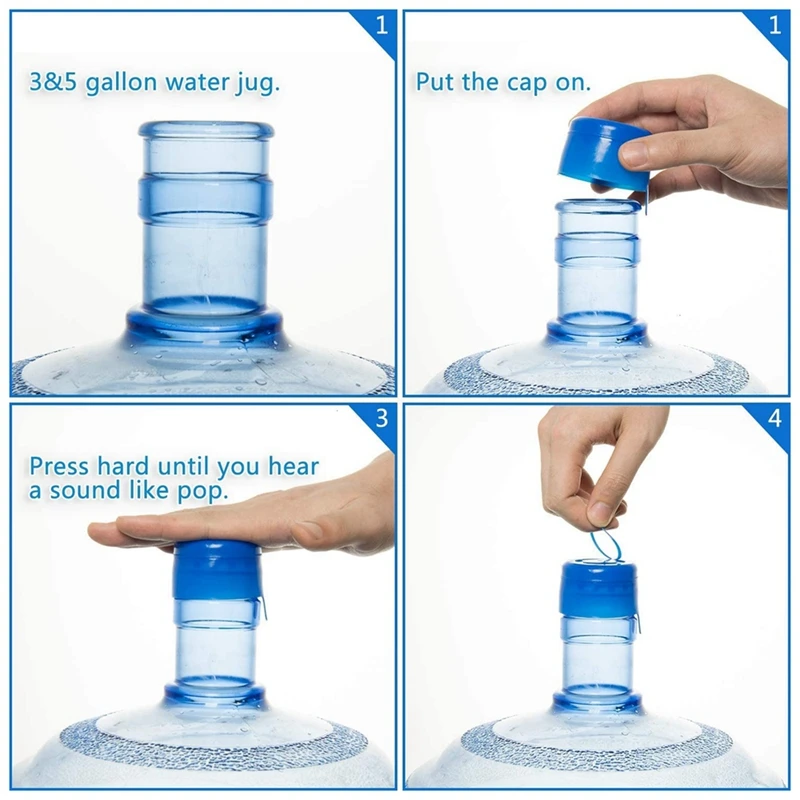 30 Pack Non-Spill Bottle Caps Anti Splash Bottle Caps Reusable For Water Jugs Reusable Lids For Water Dispenser Jugs