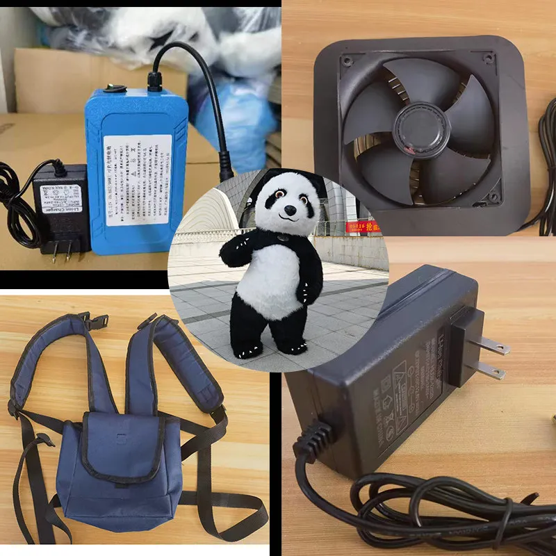 Lithium battery charger fan backpack model, suitable for inflatable giant panda polar bear cartoon doll clothing accessories