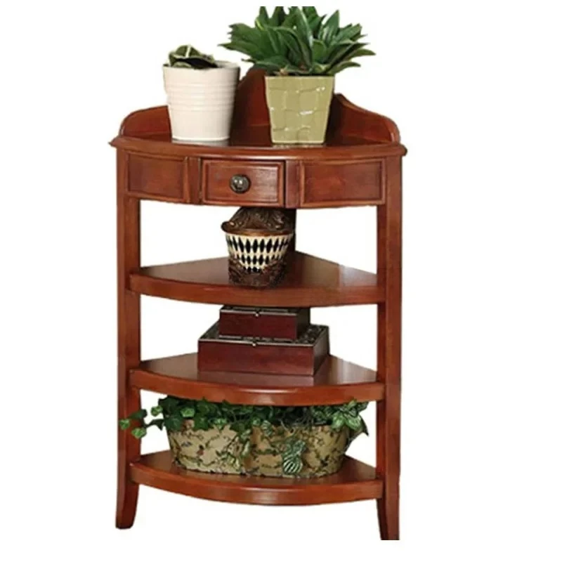 American Triangle Multilayer Storage Corner Cabinet Corner Flower Stand Shelf Showcase Small Angle Frame