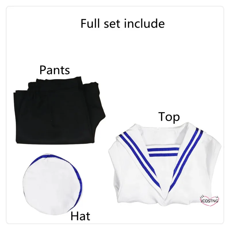 

ss13Sohma Momiji Anime Fruits Basket Sailor Suit Full Set with Hat Halloween Party Cosplay Costume Women Girl