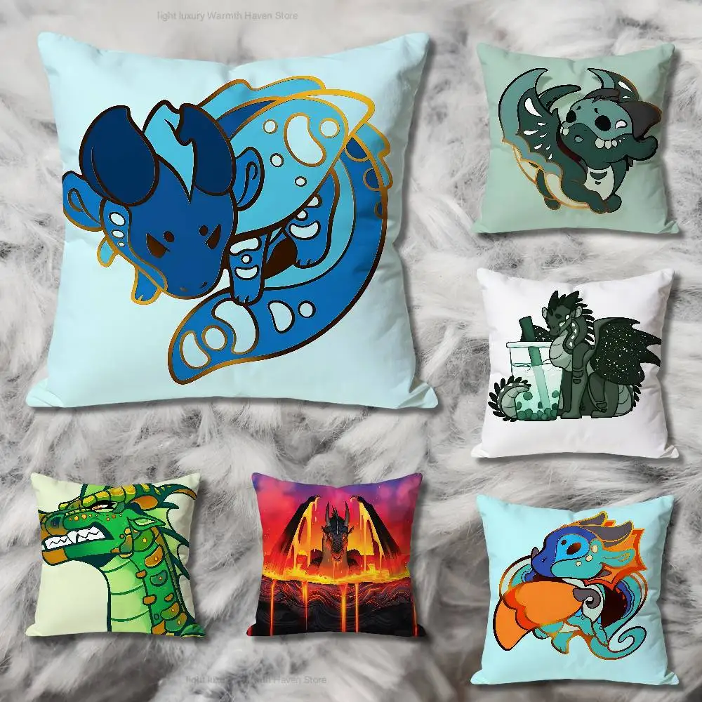 

W-Wings of F-Fire Dragon Various Sizes Square Pillow Case For Car Home Bedchamber Decor Custom Valentine gift