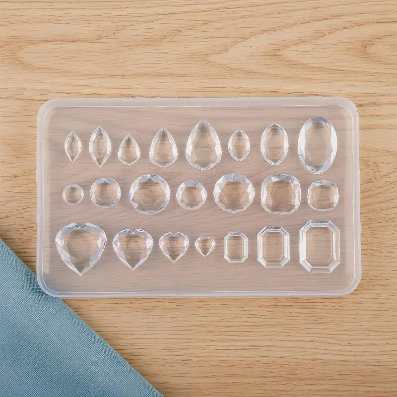 Multiple Styles Silicone Jewelry Display Mold Gemstone DIY Resin Casting Tool For Ornament Handcraft Making