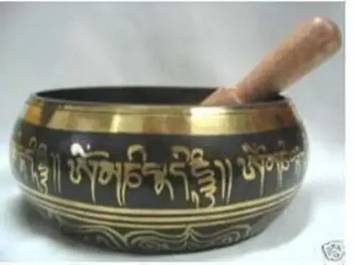 shipping CHINA Collections GLORIOUS OLD YOGA RARE TIBETAN SINGING BOWL  15cm