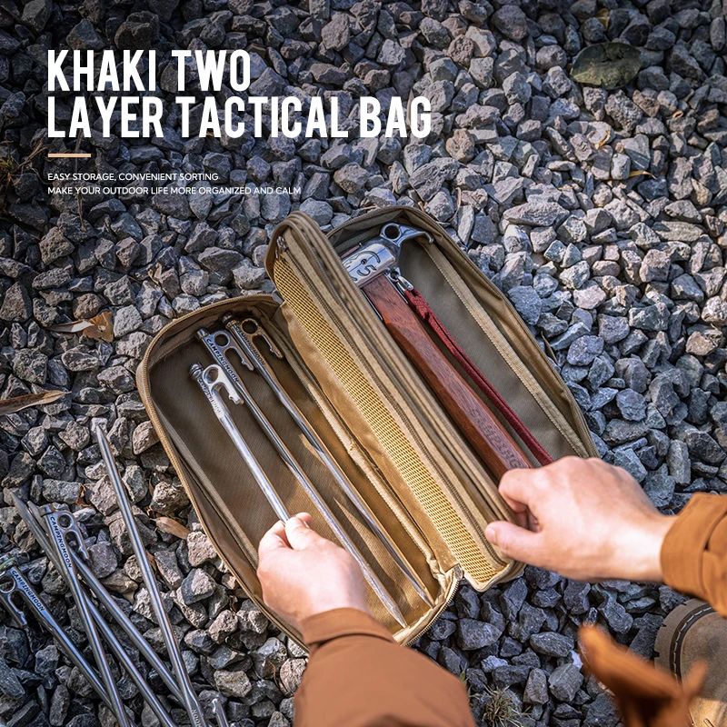 

CAMPINGMOON Outdoor Equipment Thickened Polyester Waterproof Handbag Camping Double-layer Multifunctional Tactical Storage Bag