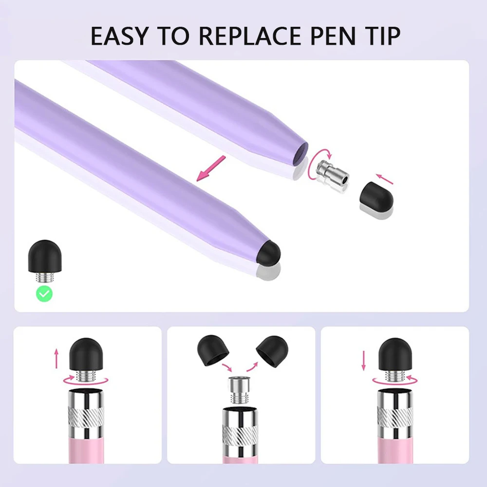 Farbverlauf-Stylus-Stift, kapazitiver Bildschirm-Zeichenstift für iPhone, iPad, Smartphone, universeller Touch-Stift – Detail 3