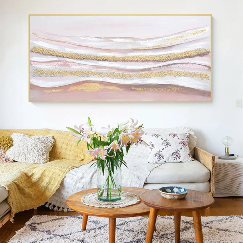Unique Abstract Hand Drawn Art Oil Painting Wall Decor Canvas Poster Dining Room Sofa Background Hanging Picture Customization