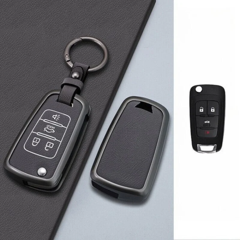 غطاء حافظة مفاتيح السيارة من الجلد المصنوع من سبائك الزنك لسيارة تشيفي كامارو إمبالا لبويك إنكور