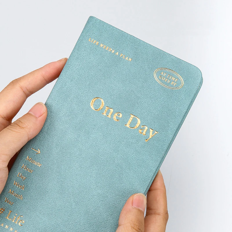 Daily Planner Pocket Notebook Time Management Schedule Book Portable Small Notepad Student Self-discipline Punch Book