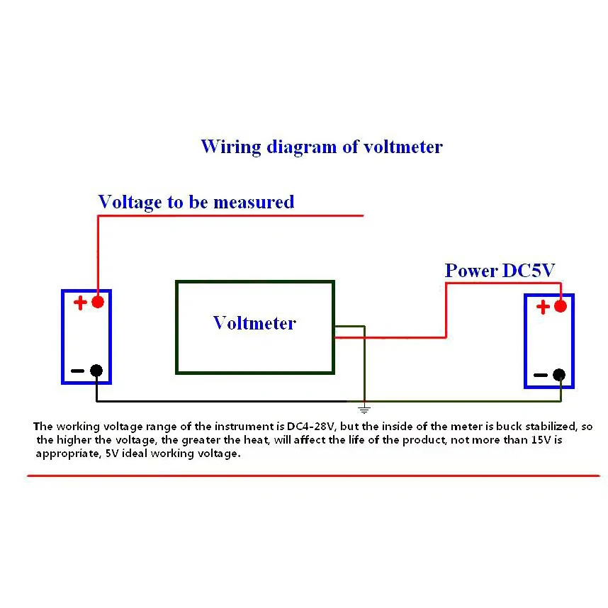 4bit High Voltage Voltmeter DC 1000V 2000V 3000V LED Digital VOLT Meter High Precision Display FOR 5V 12V Battery Monitor TEST