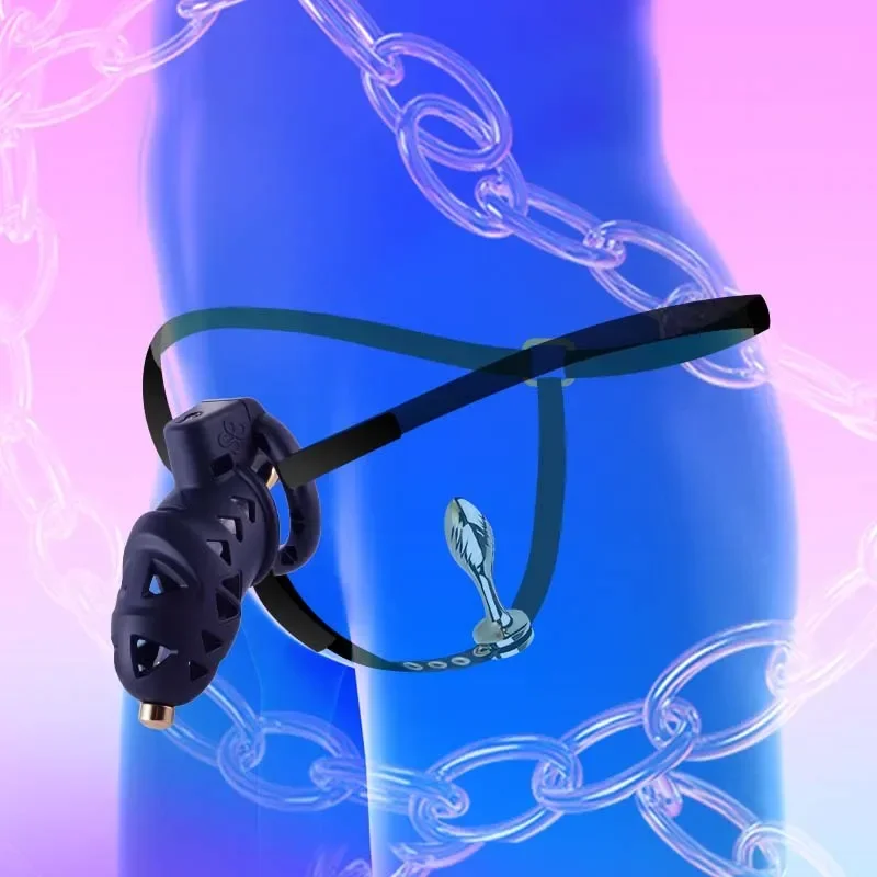 Male Chastity Cage Lock Adjustable 3 size Cock Ring Penile Restraint Male Chastity Prevent Infidelity SM Couple Flirt Sex Toys