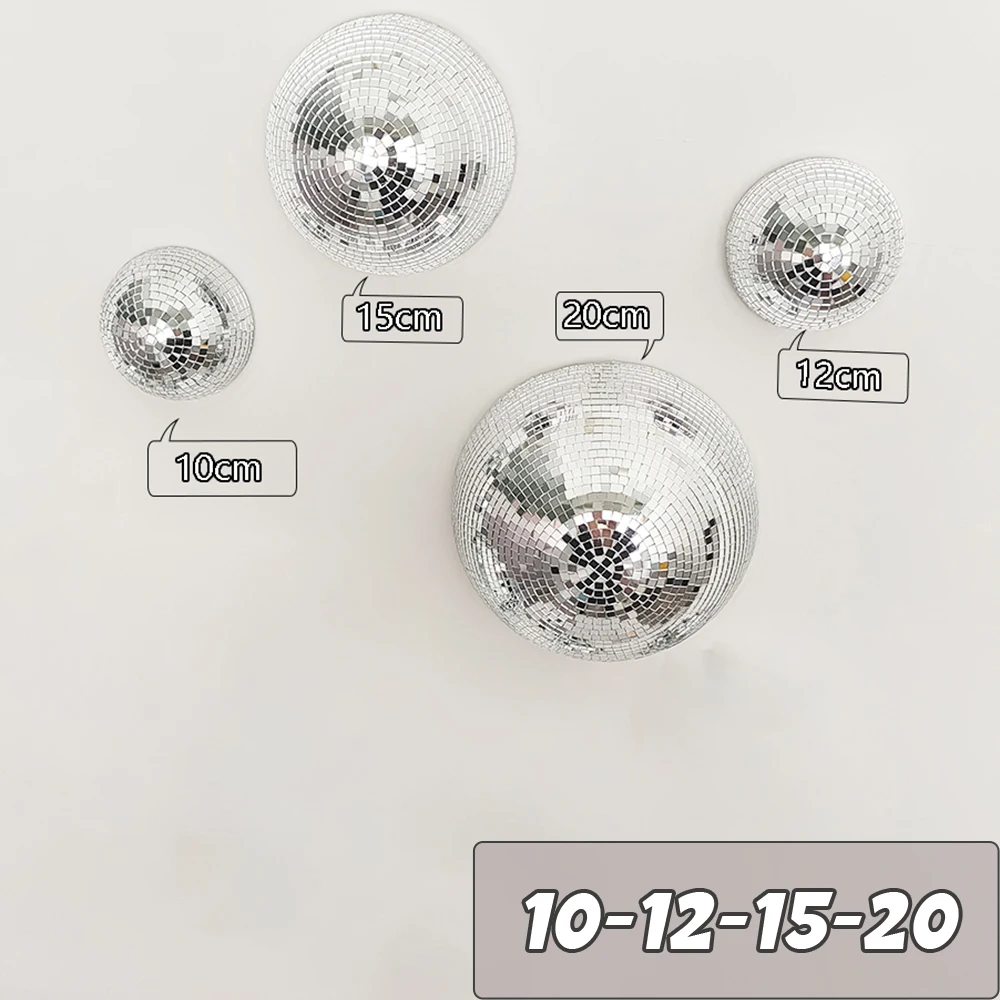 Muur Discobal Gespiegelde Ontwerpen Metallic Home Decor Spiegel Bal Decoratie Voor Bruiloft Discobal Halve Cirkel Thuis Muur Art