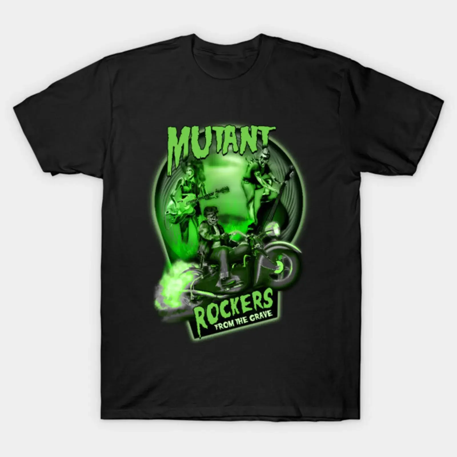Psychobilly Mutant Rockers T Shirt vintage Washed homme Casual Slightly Breathable designer clothes streetwear Comfortable
