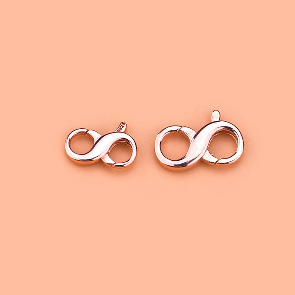 

Silver Clasp Accessories Double Lock DIY Components Small Size White Gold Plated Durable Jewelry Making Crafts Project Materials