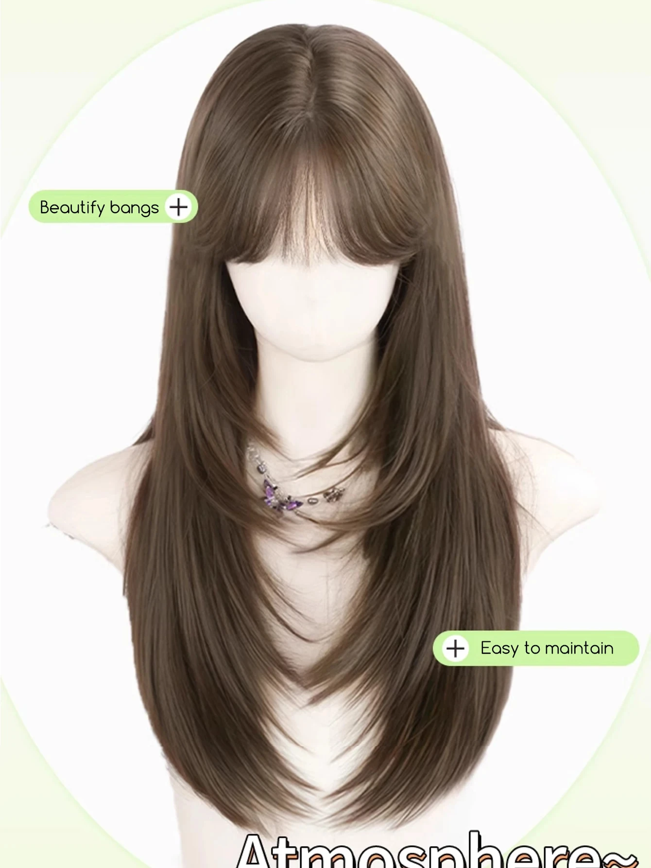 Perucas sintéticas longas naturais onduladas preto marrom loira perucas com franja cosplay festa lolita para mulheres fibra resistente ao calor denso lm