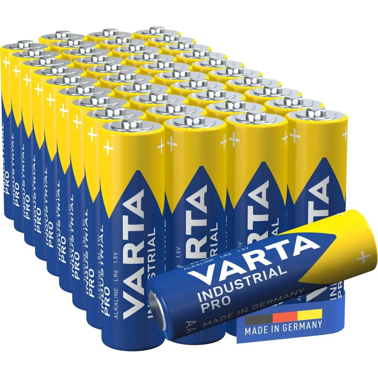 AA Varta Industrial Pro 1.5V Battery-Long Life Alkaline Battery Pack of 40